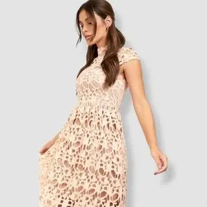 Boutique lace midi skater dress new arrivals